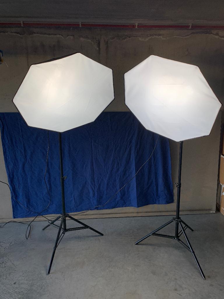 2 x lamp voor fotostudio, Ophalen, Gebruikt, Achtergrond