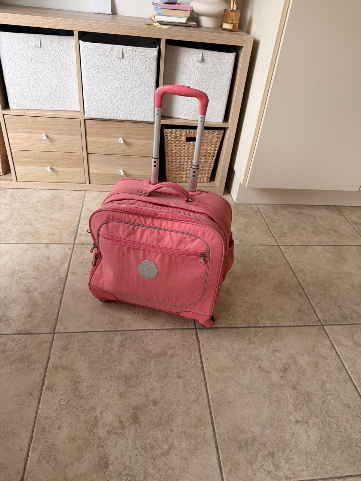 Cartable à roulettes rose Kipling, Enlèvement, Utilisé, Roulettes