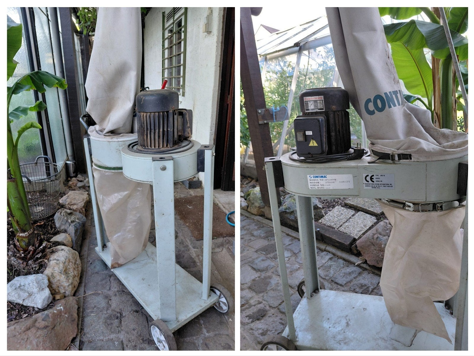 Contimac Mobiele Stofafzuiginstallatie (Professionele serie), Enlèvement