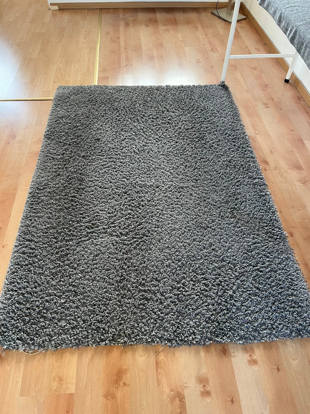 Tapis IKEA gris à poils longs, Enlèvement, Comme neuf, Gris
