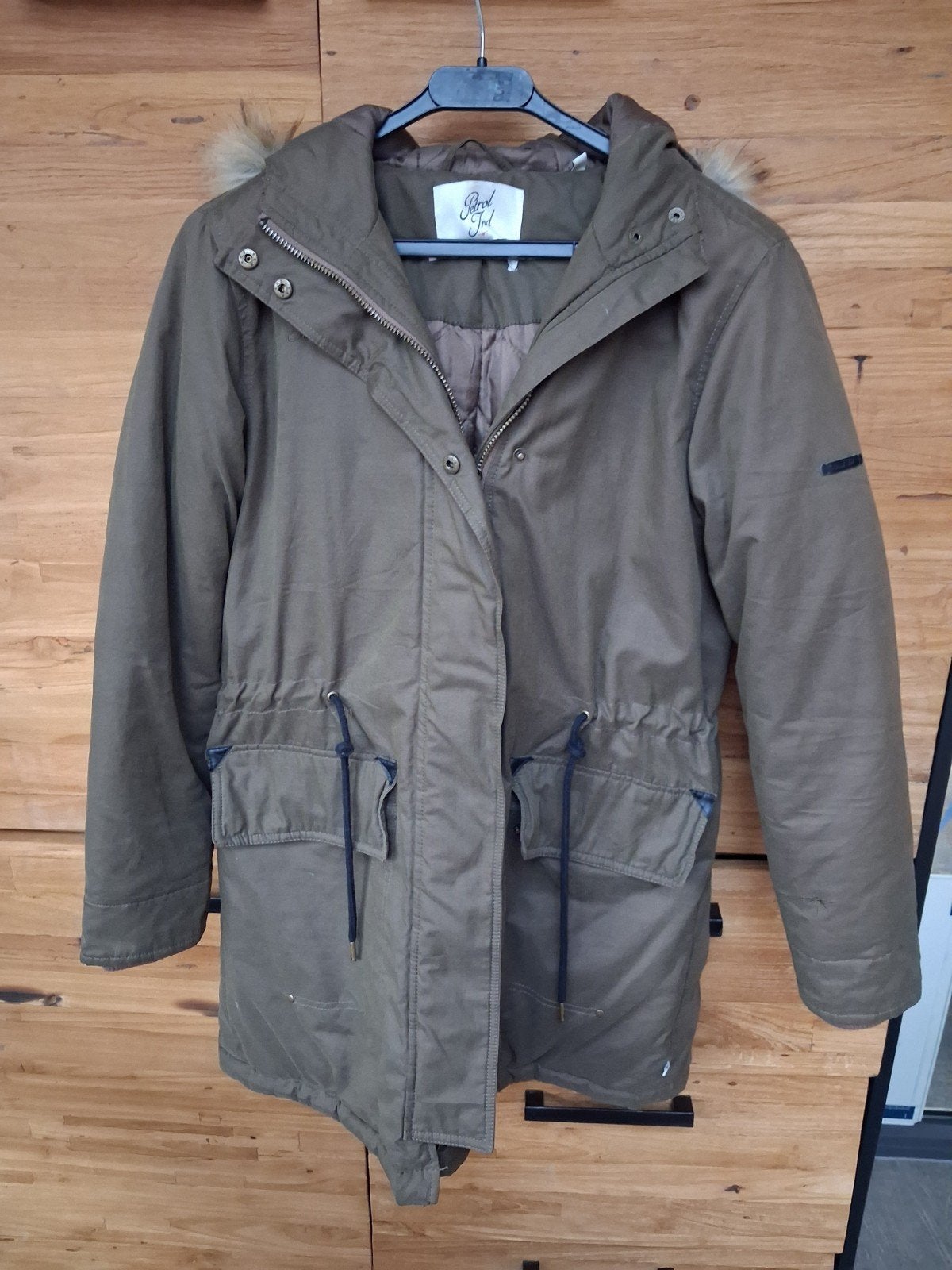 Kaki Dames winterjas Petrol Industries, Kleding | Dames, Jassen | Winter, Ophalen of Verzenden, Zo goed als nieuw, Maat 38/40 (M)