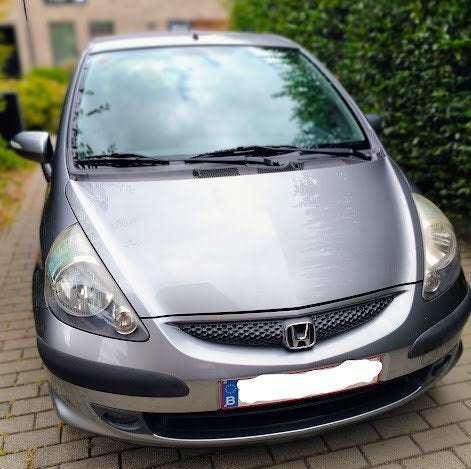 Onverwoestbare Honda Jazz ('05)-Klein met gigantische ruimte, Auto's, Honda, Voorwielaandrijving, Stof, 4 cilinders, Parkeersensor