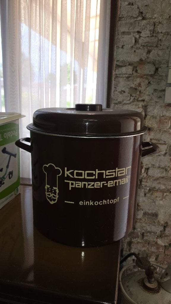 Kochstar panzer-email inmaakketel, Ophalen, Gebruikt, Kookpan, Met deksel