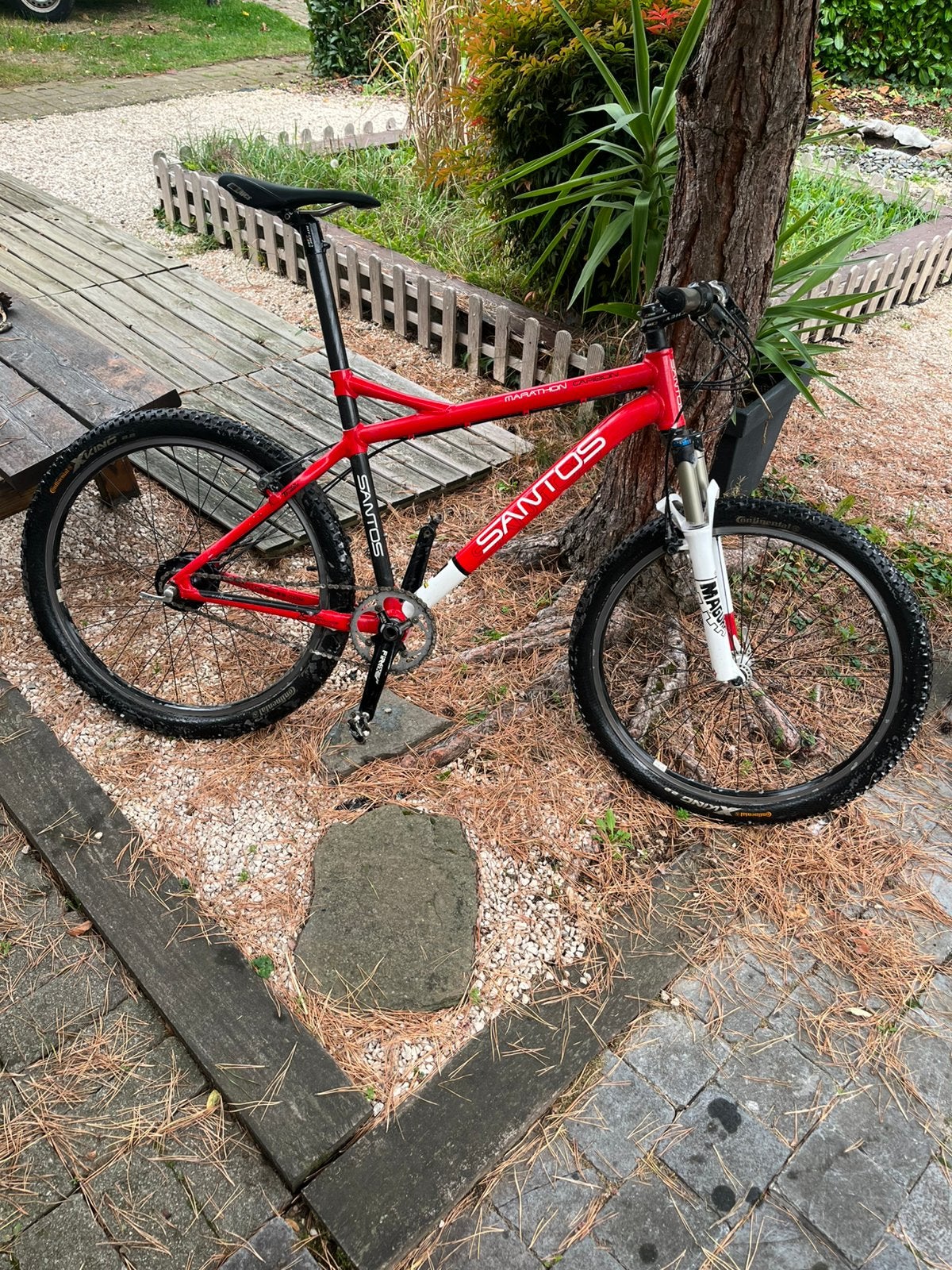 Santos Marathon mountainbike met Rohloff versnellingen, Ophalen, Gebruikt, Velgrem, V-brakes