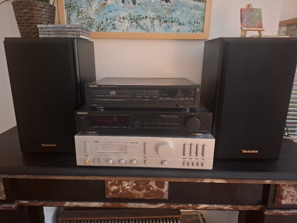 chaîne hi-fi vintage et enceintes, JVC, Comme neuf, Composants en vrac, Enlèvement