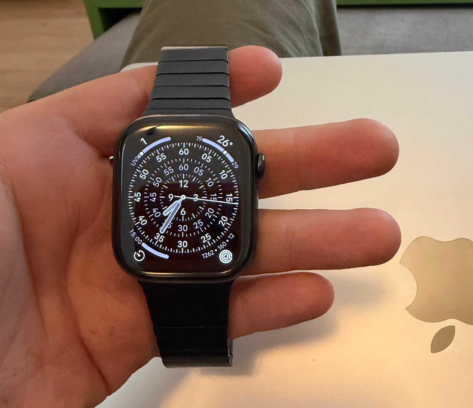 Apple Watch series 10 Titanium met schakelband, Enlèvement, Comme neuf