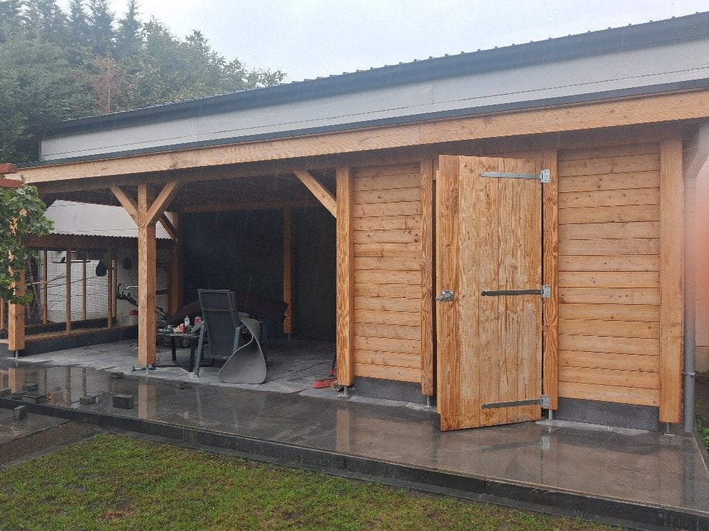 Douglas afdak 4mtr  8 mtr, Ophalen, Nieuw, Veranda
