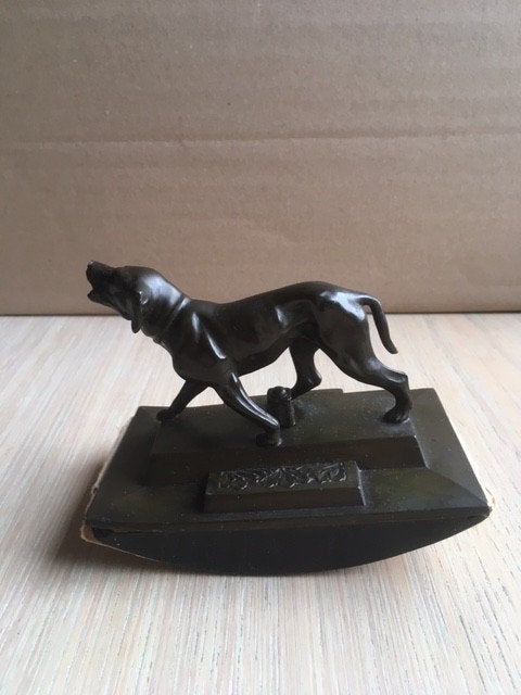 Art Deco vloeistempel régule jachthond pointer 1920-1925, Ophalen of Verzenden