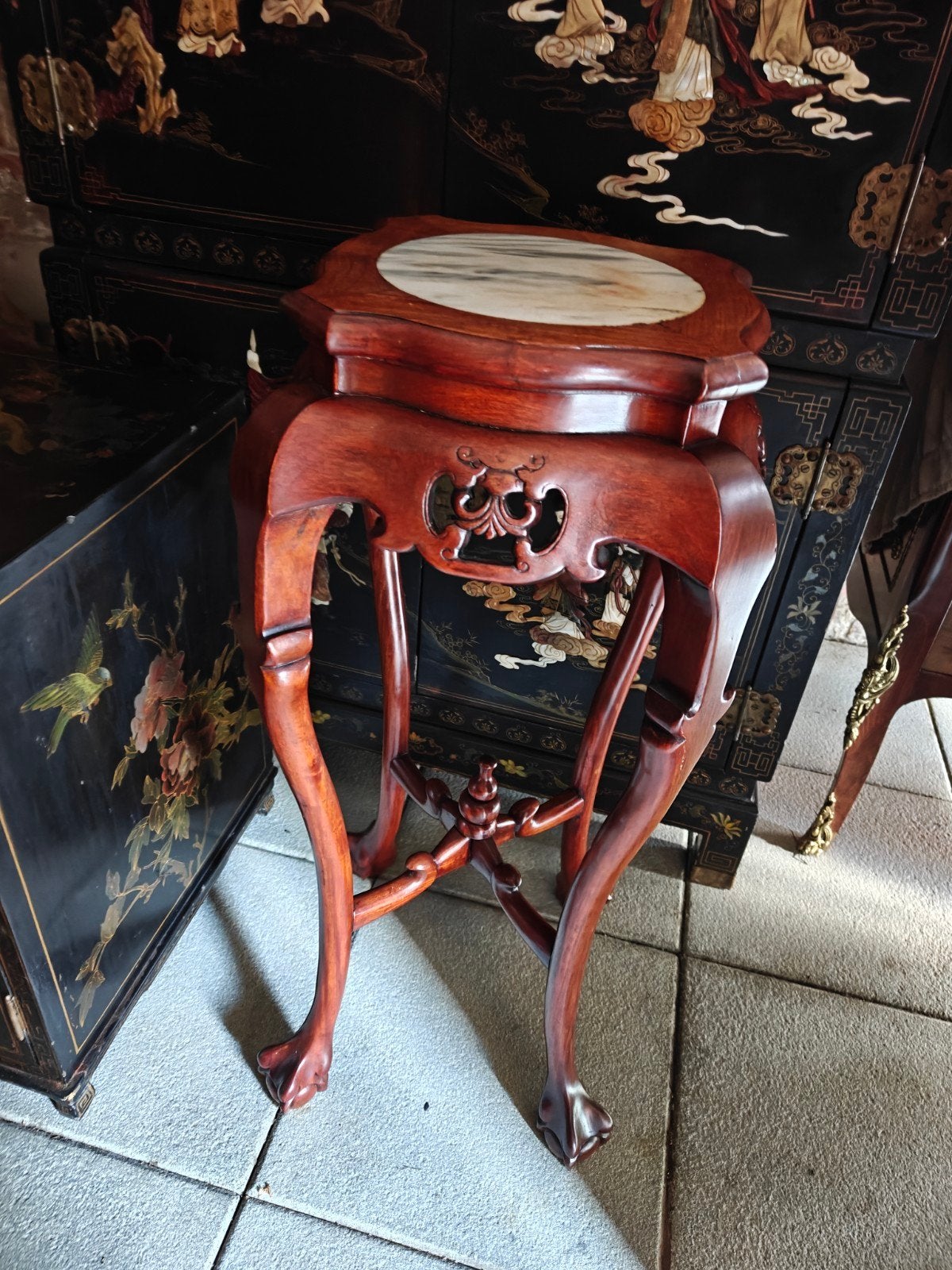 Antiek Chinese Bijzettafel, Antiek en Kunst, Ophalen