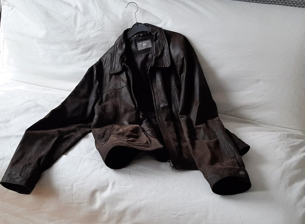 Veste en cuir homme, Vêtements | Hommes, Brun, Enlèvement, Autres, Porté