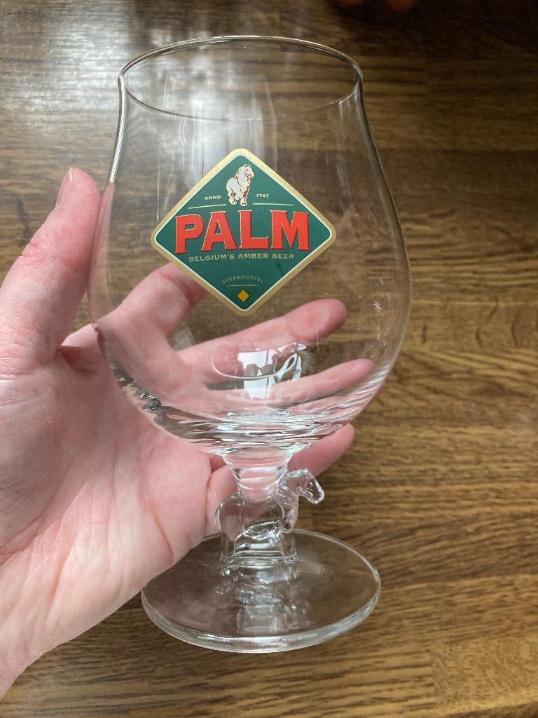 Palm bier glazen ( glas ) paardje in voet # 2, Verzamelen, Ophalen of Verzenden
