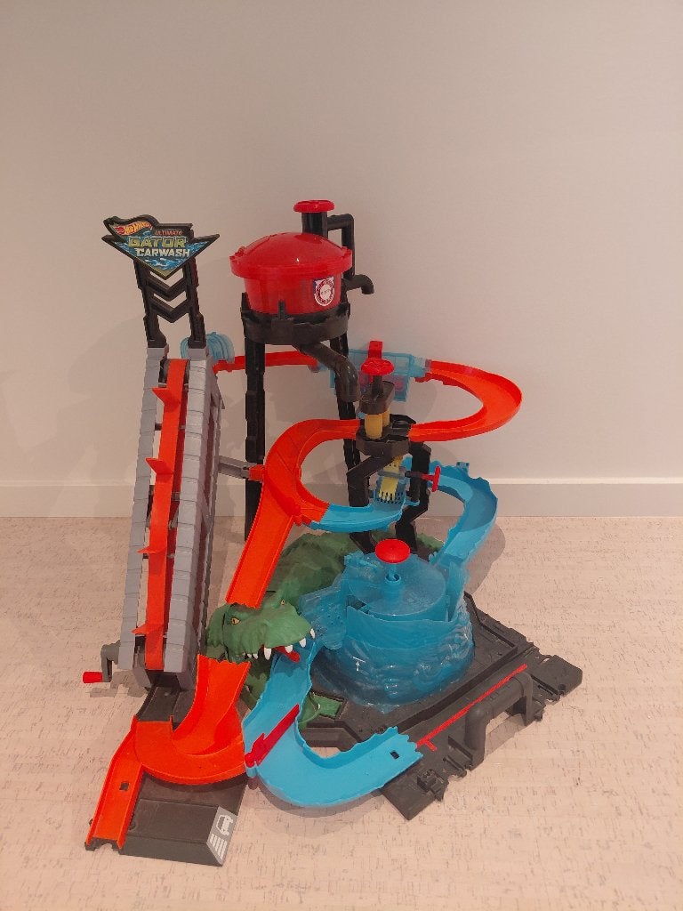 hot wheels krokodil carwash, Ophalen, Racebaan, Zo goed als nieuw, Hot Wheels