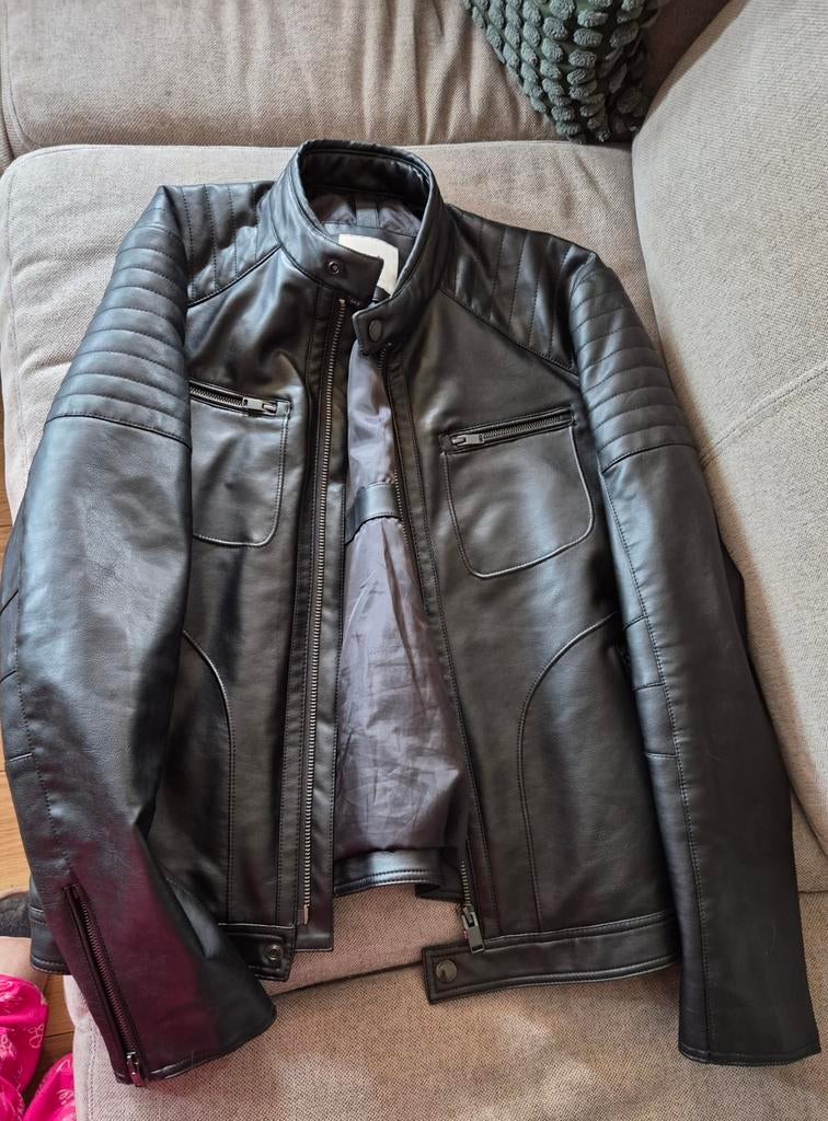 Veste homme semi cuir mango