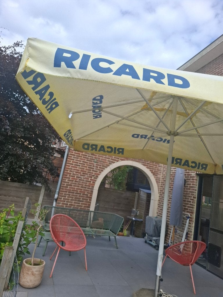 Parasol Ricard, Tuin en Terras, Parasols, Ophalen, Gebruikt, Overige typen, Waterdicht