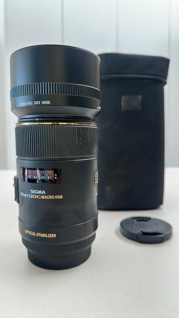 Sigma 105mm F/2.8 EX DG Macro OS HSM Canon EF, TV, Hi-fi & Vidéo, Photo | Lentilles & Objectifs, Enlèvement, Comme neuf, Objectif macro