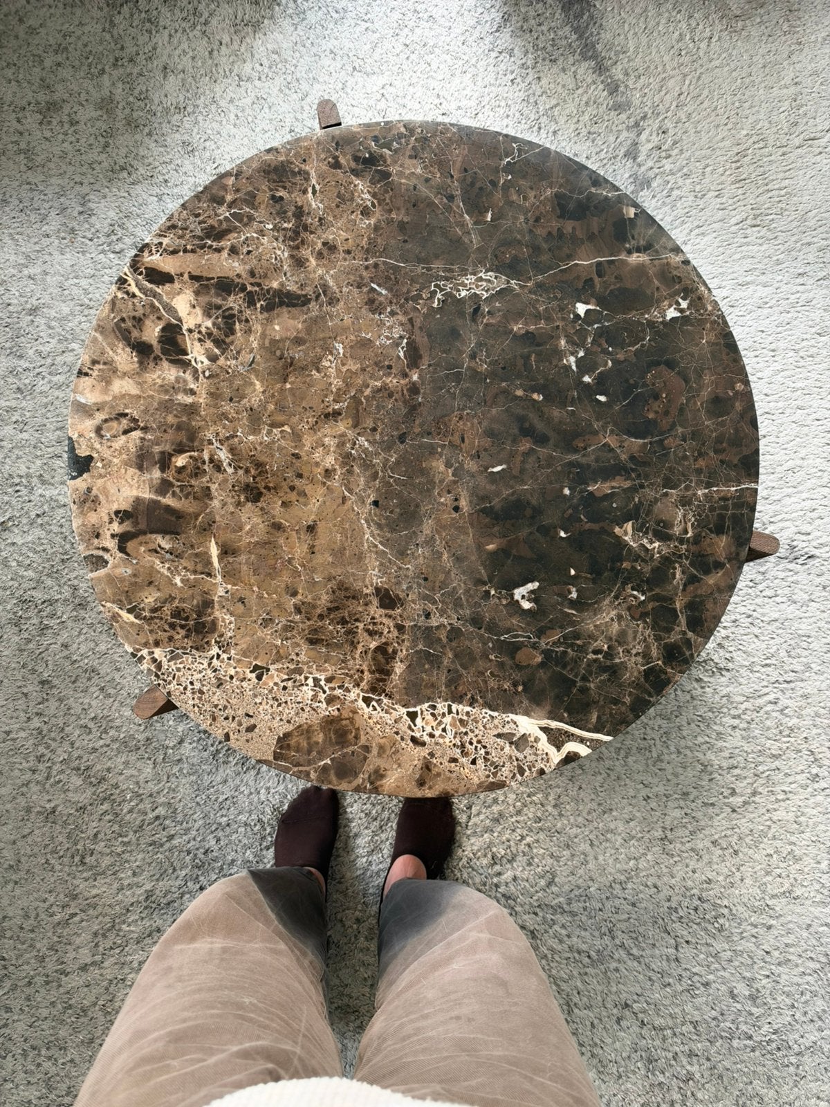 Lavinia salontafel natuursteen, Ophalen, Rond, 50 tot 100 cm, Zo goed als nieuw