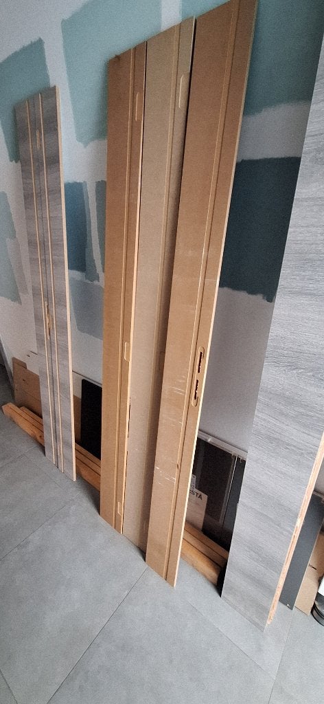 Armoire à portes en MDF, Bricolage & Construction, Enlèvement, 80 à 100 cm, Bois, 200 à 215 cm
