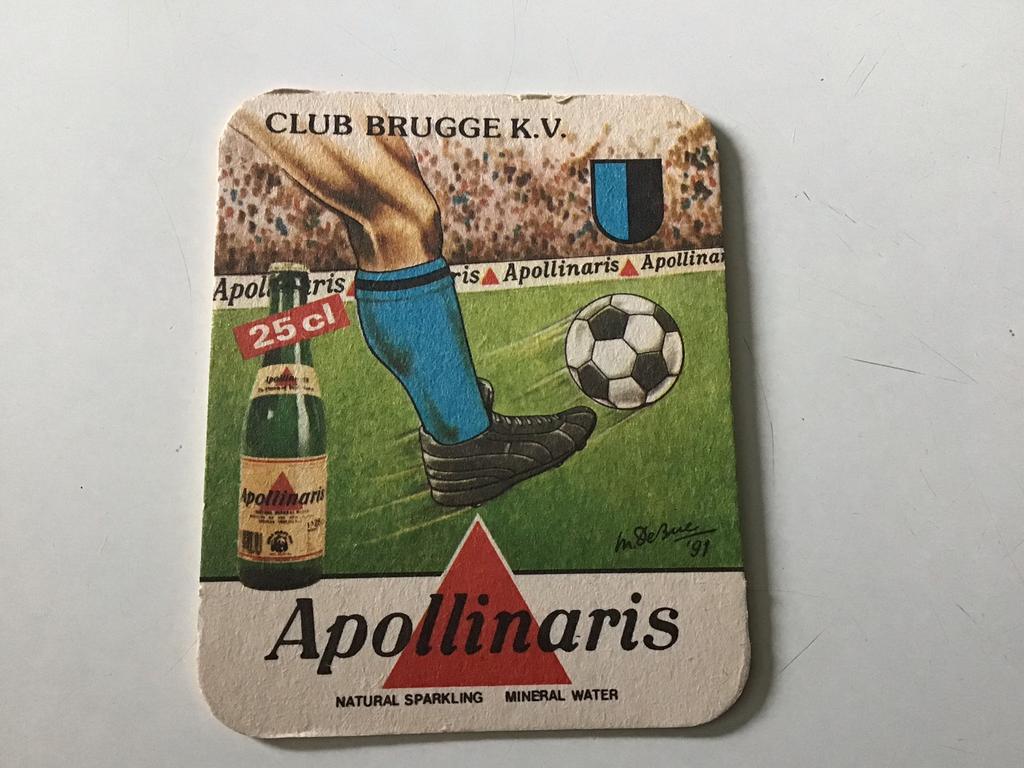 Viltje Club Brugge Apollinaris, Ophalen, Zo goed als nieuw, Viltje(s)