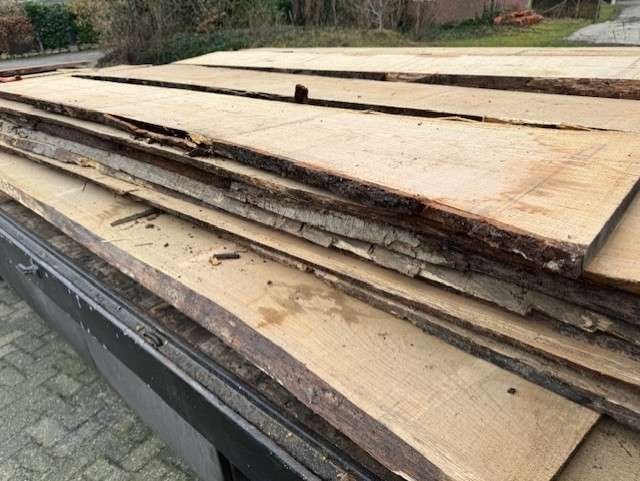 Eiken schaaldelen gedroogd – 3 cm dik – massief hout #6, Ophalen of Verzenden, Nieuw, 250 cm of meer, Overige typen