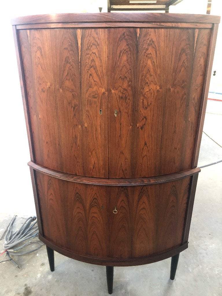 Palisander kast hoekkast design riopalisander vintage 60, Ophalen