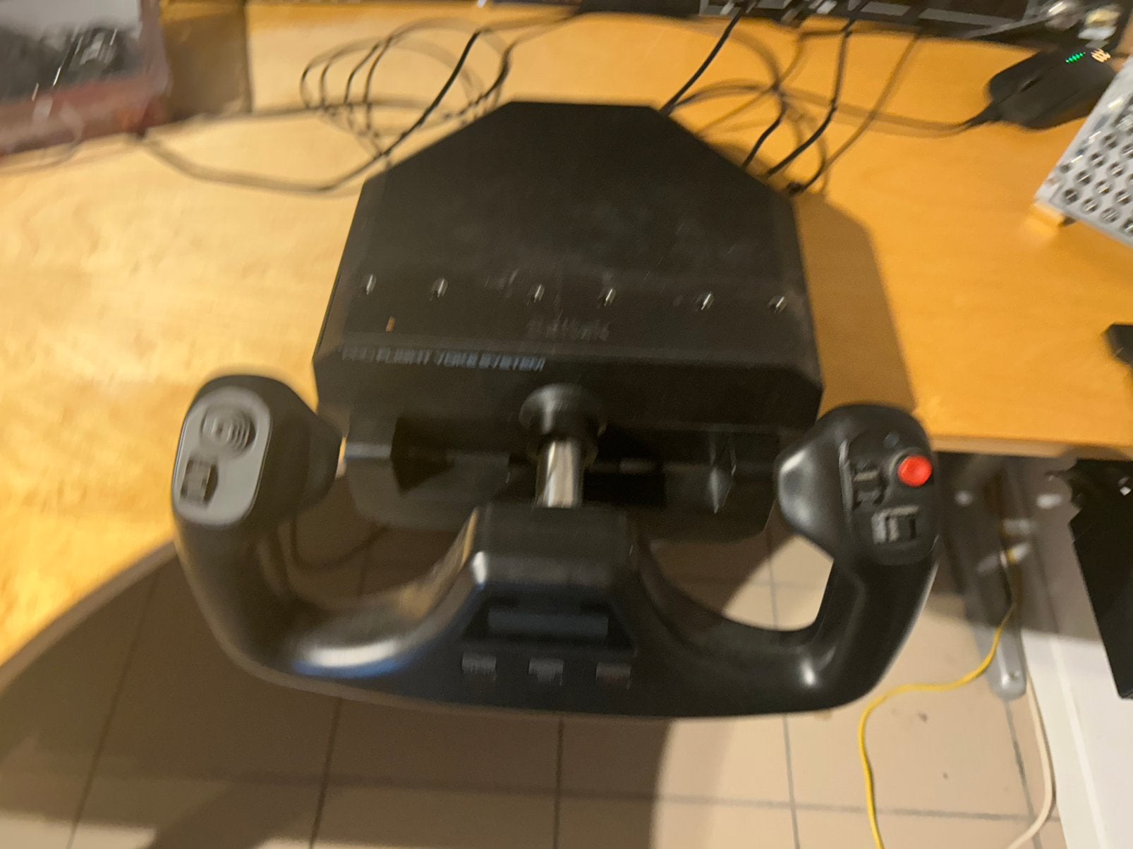 Saitek yoke en throttle quadrant, Computers en Software, Joysticks, Ophalen, Zo goed als nieuw