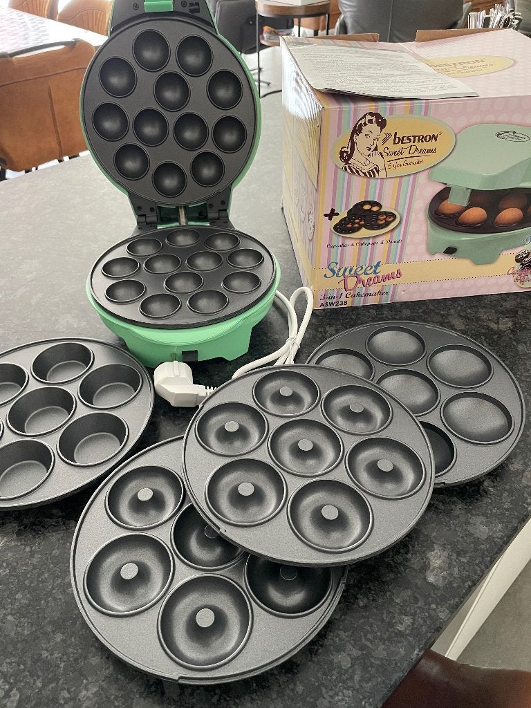 Bestron 3 in 1 Cakemaker, Elektronische apparatuur, Ophalen, Uitneembare platen, Nieuw