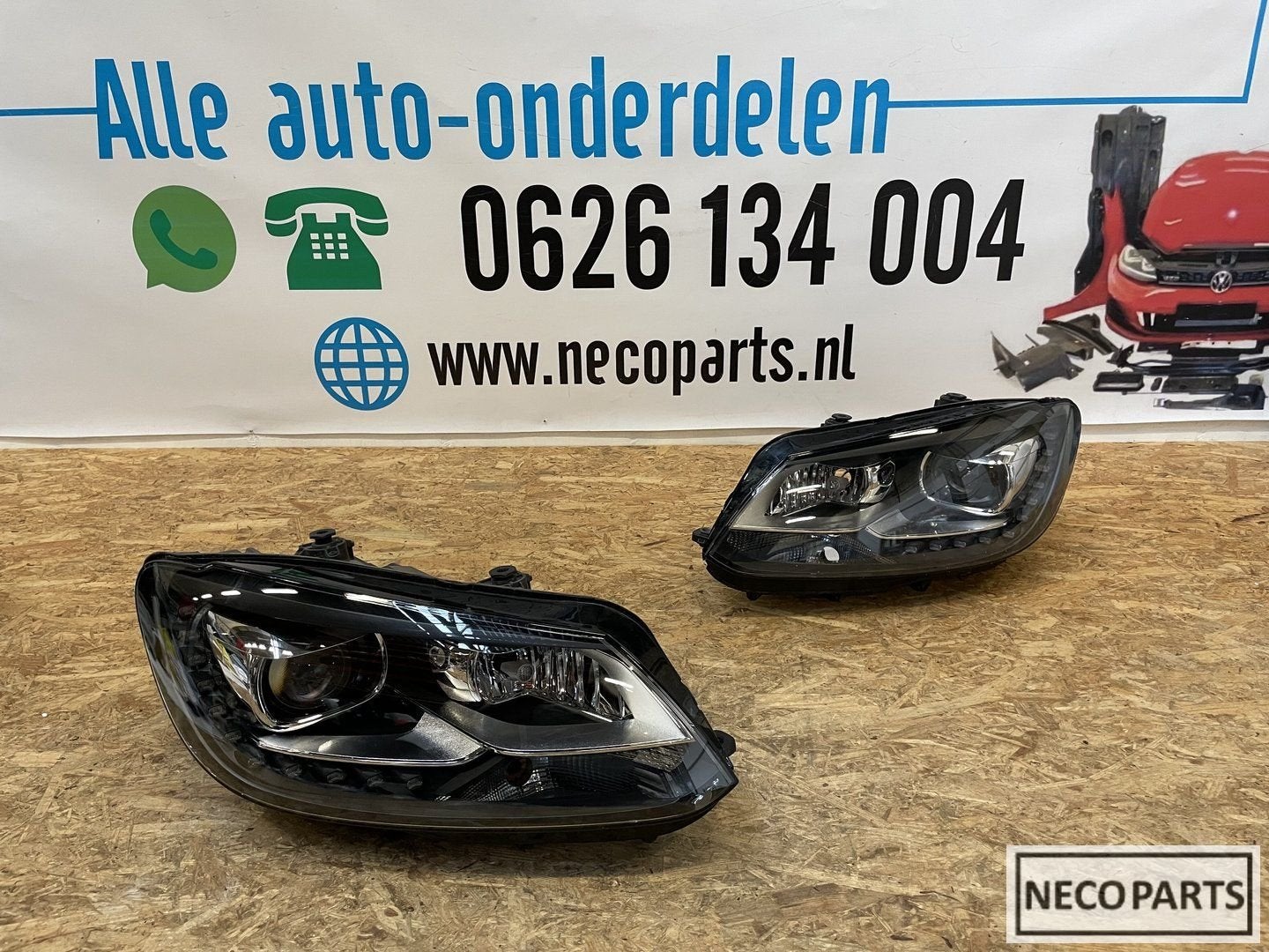 VW TOURAN CADDY 1T1 XENON LED KOPLAMPEN KOPLAMP ORIGINEEL, Gebruikt, -, Volkswagen, -
