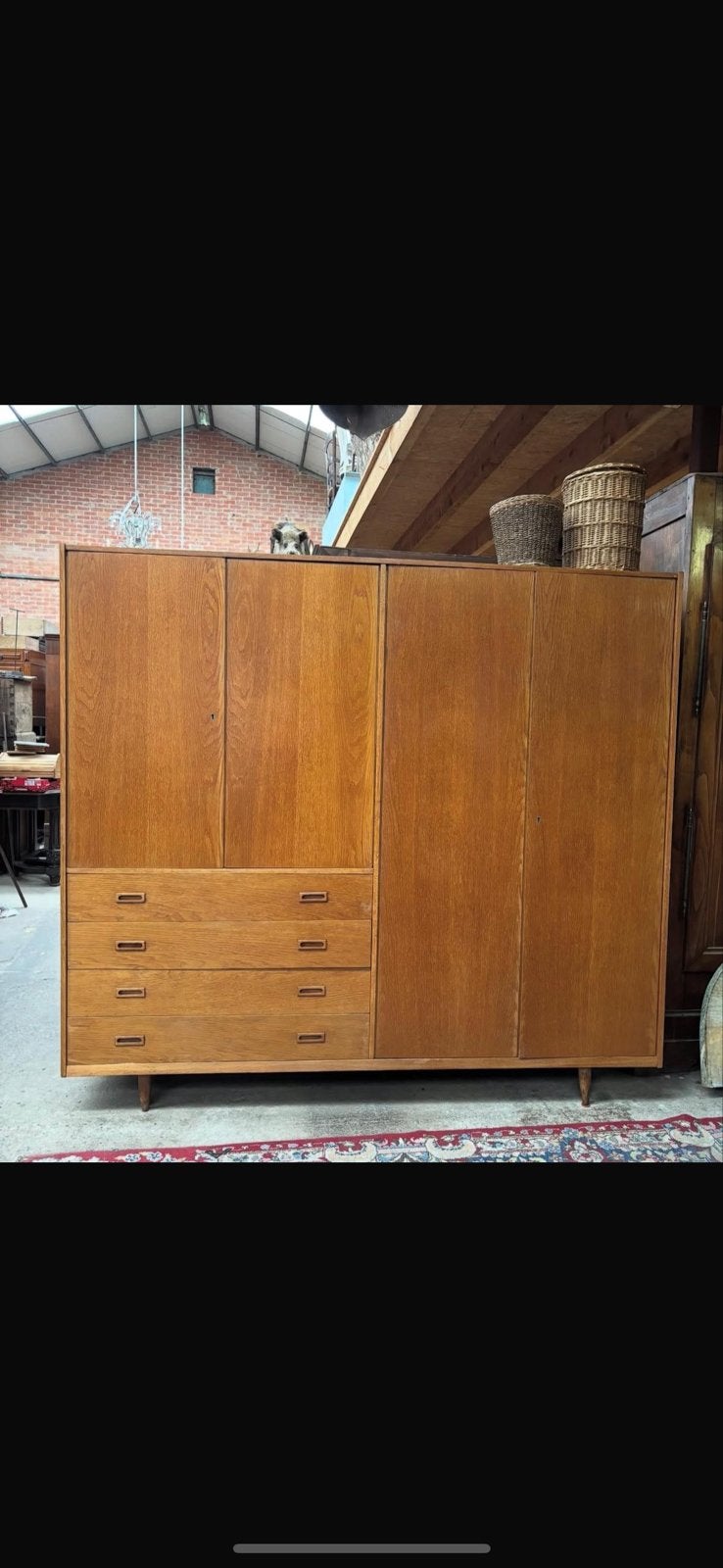 Vintage kleerkast, Huis en Inrichting, Kasten | Dressoirs, Ophalen of Verzenden, Gebruikt