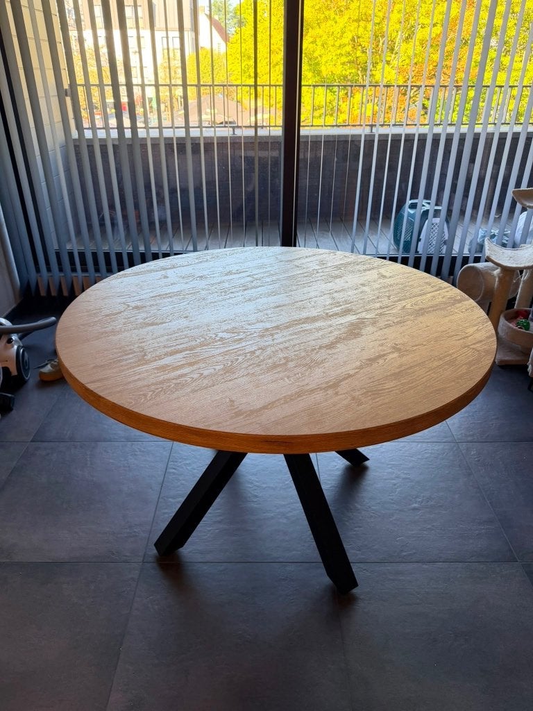 Ronde eetkamertafel, Ophalen, Rond, Zo goed als nieuw, Vier personen