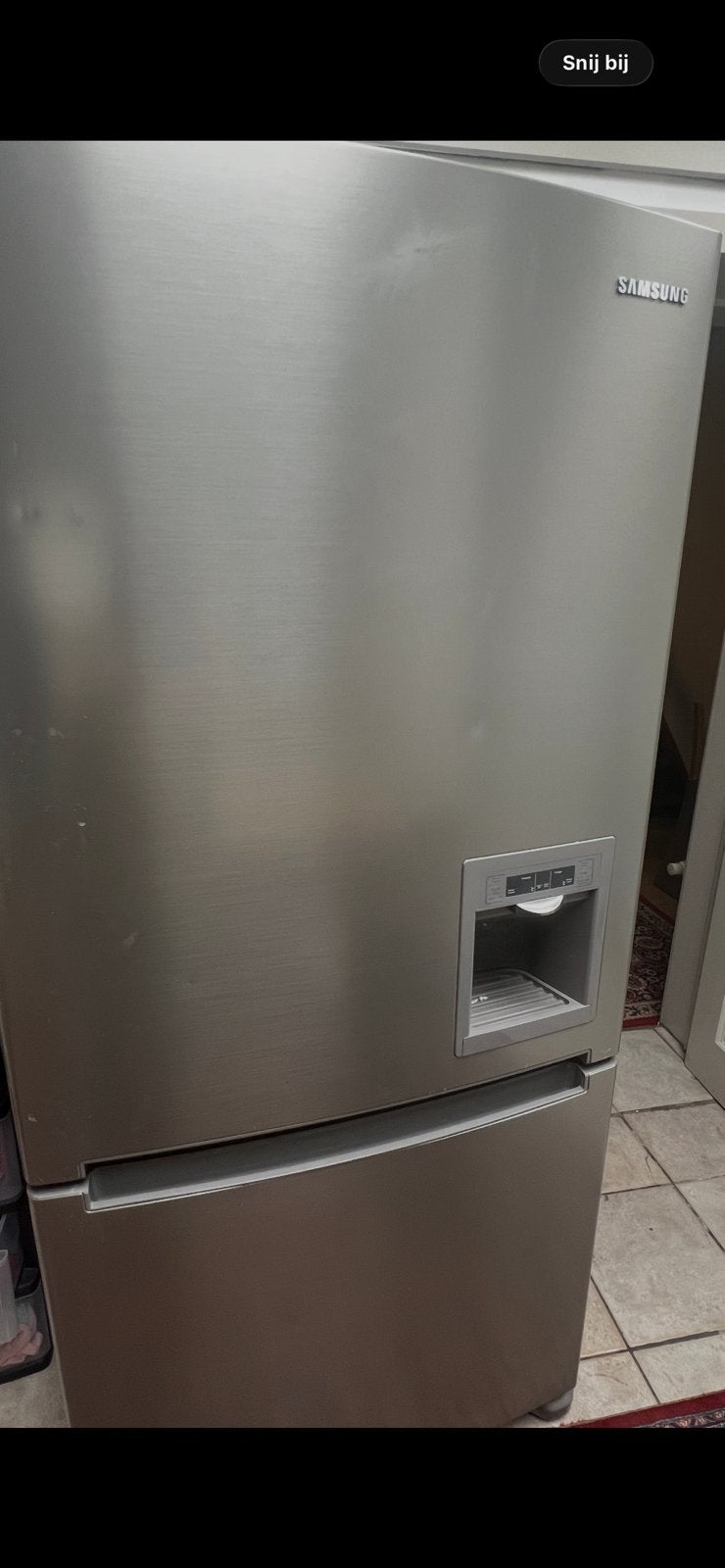samsung combi koel & ijskast werkend,maar binnen bevriest, Elektronische apparatuur, Ophalen, Zo goed als nieuw