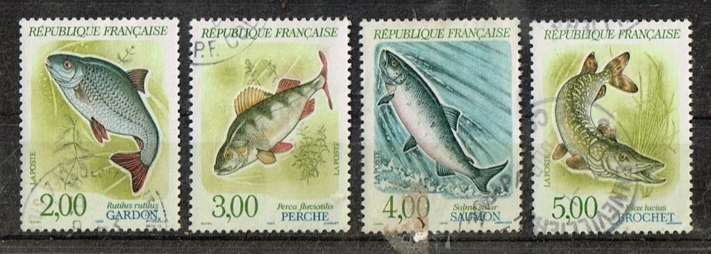 Postzegels uit Frankrijk - K 5570 - zoetwatervissen, Verzenden, Gestempeld