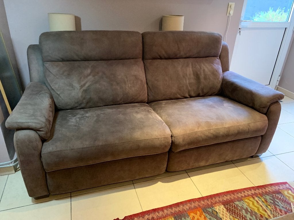 Nubuck zetel, Huis en Inrichting, Ophalen, Gebruikt