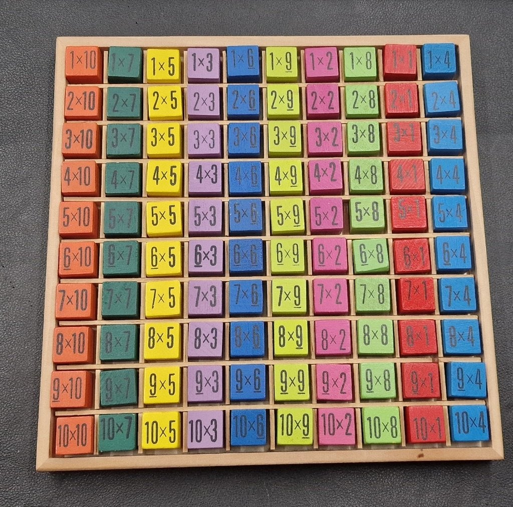 Houten telraam met blokjes - Educatief 19 x 19 cm - compleet, Kinderen en Baby's, Speelgoed | Houten speelgoed, Ophalen of Verzenden