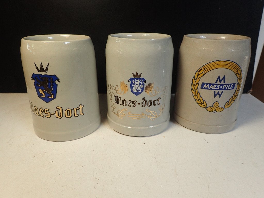 3 bierpotten Maes pils, Verzamelen, Biermerken, Ophalen of Verzenden, Gebruikt, Pul(len)