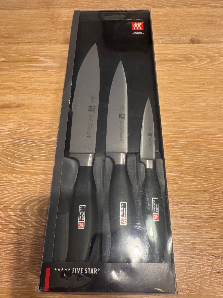 Zwilling Five Star FRIODUR nieuw | 6 messen samen €150, Huis en Inrichting, Nieuw, Ophalen of Verzenden, Messenset, Inox of Chroom