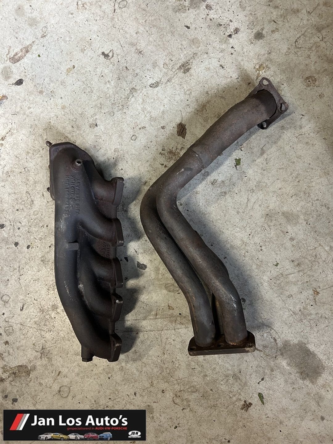 Audi Coupe B3 uitlaatspruitstuk 7a 20v met voorpijp, -, Origine de la pièce connue, Audi, Utilisé