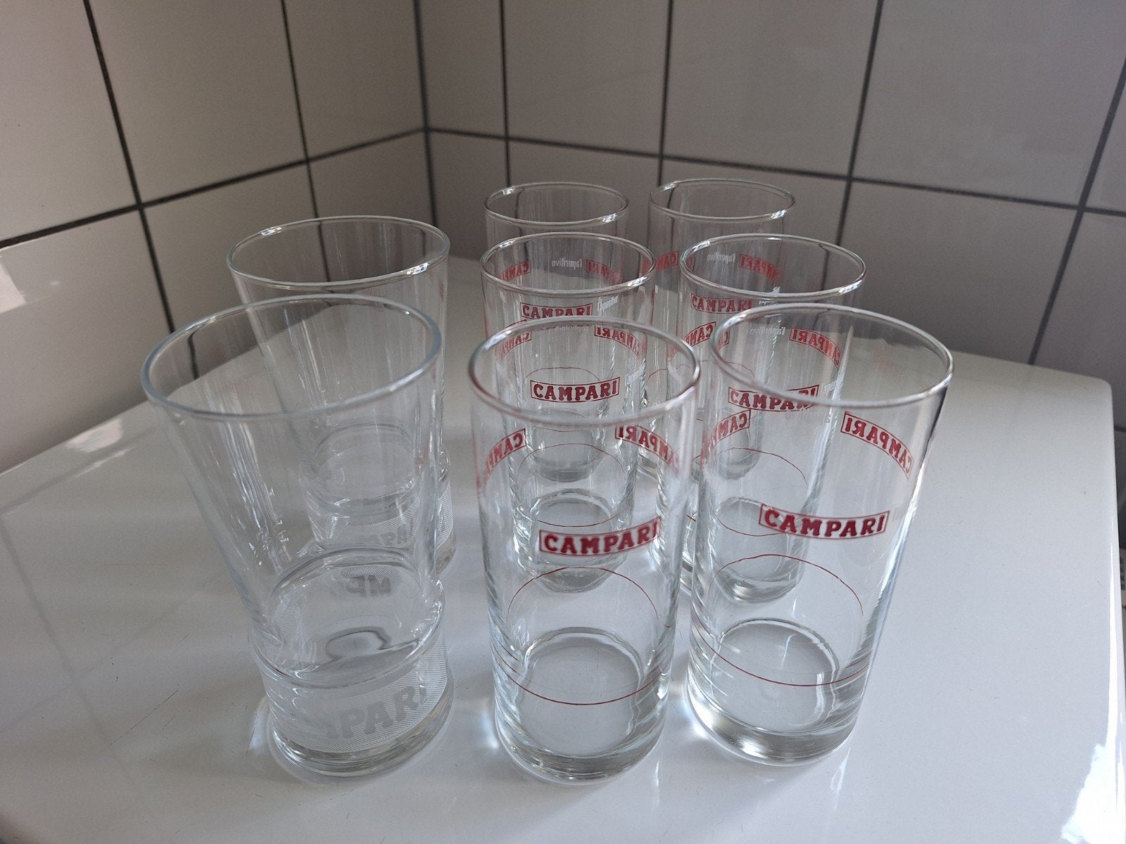 8 Campari glazen, Verzamelen, Ophalen