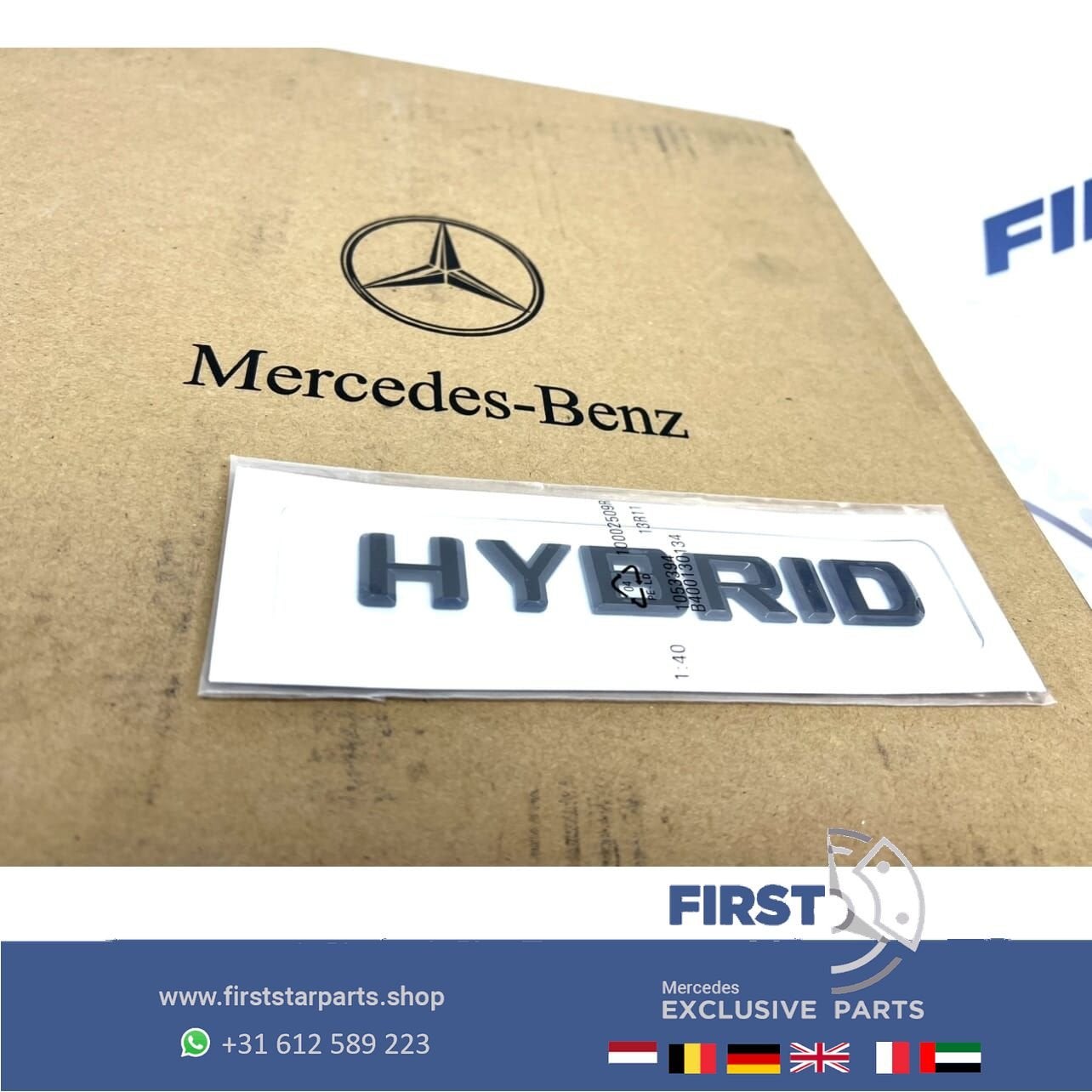 Mercedes HYBRID ACHTERKLEP BADGE origineel Mercedes HYBRIDE, Arrière, Utilisé, -, -