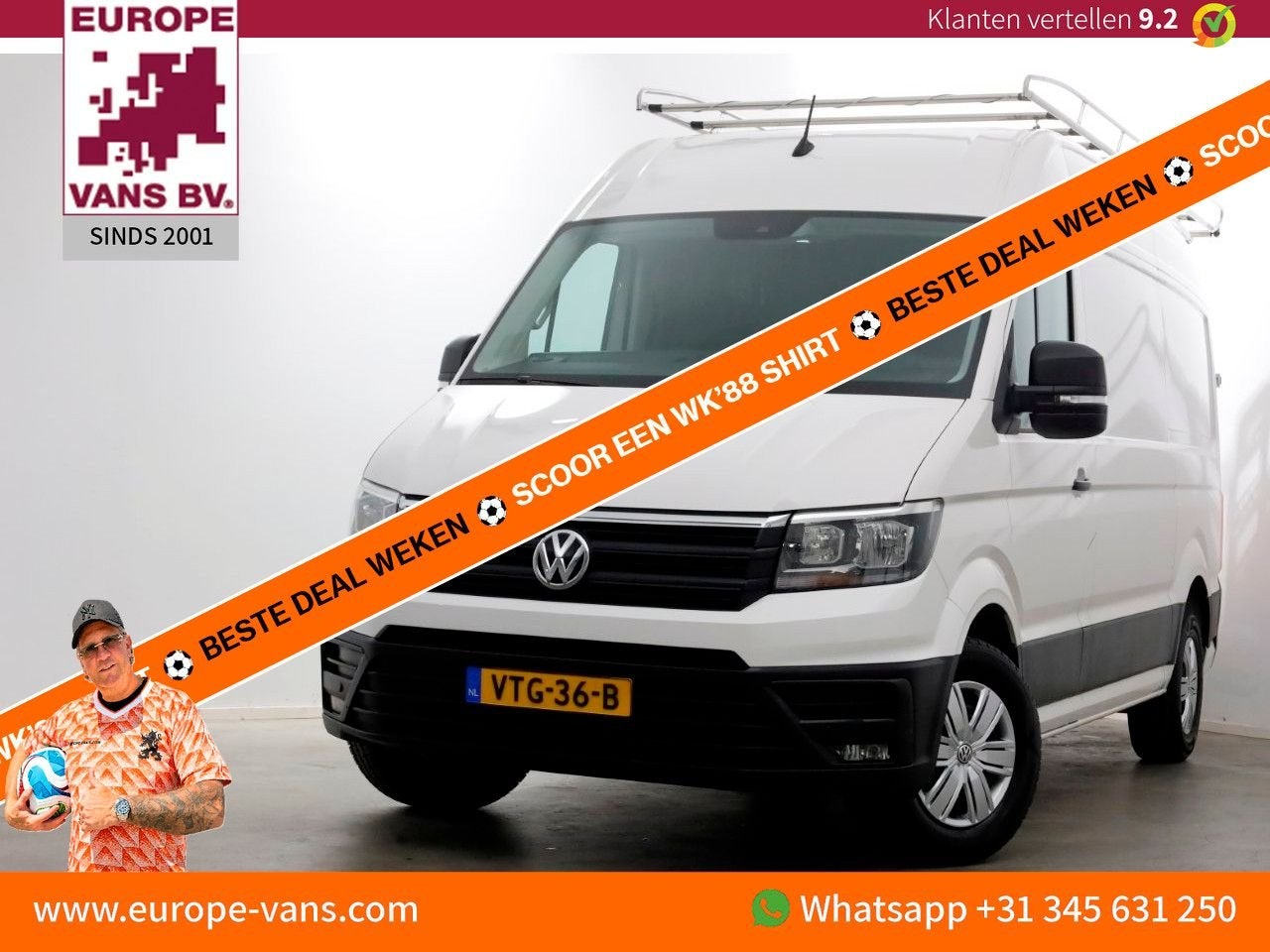 Volkswagen Crafter 35 2.0 TDI 140pk L3H3 (L2H2) Comfortline, Auto's, Bestelwagens en Lichte vracht, Bedrijf, ABS, Airconditioning