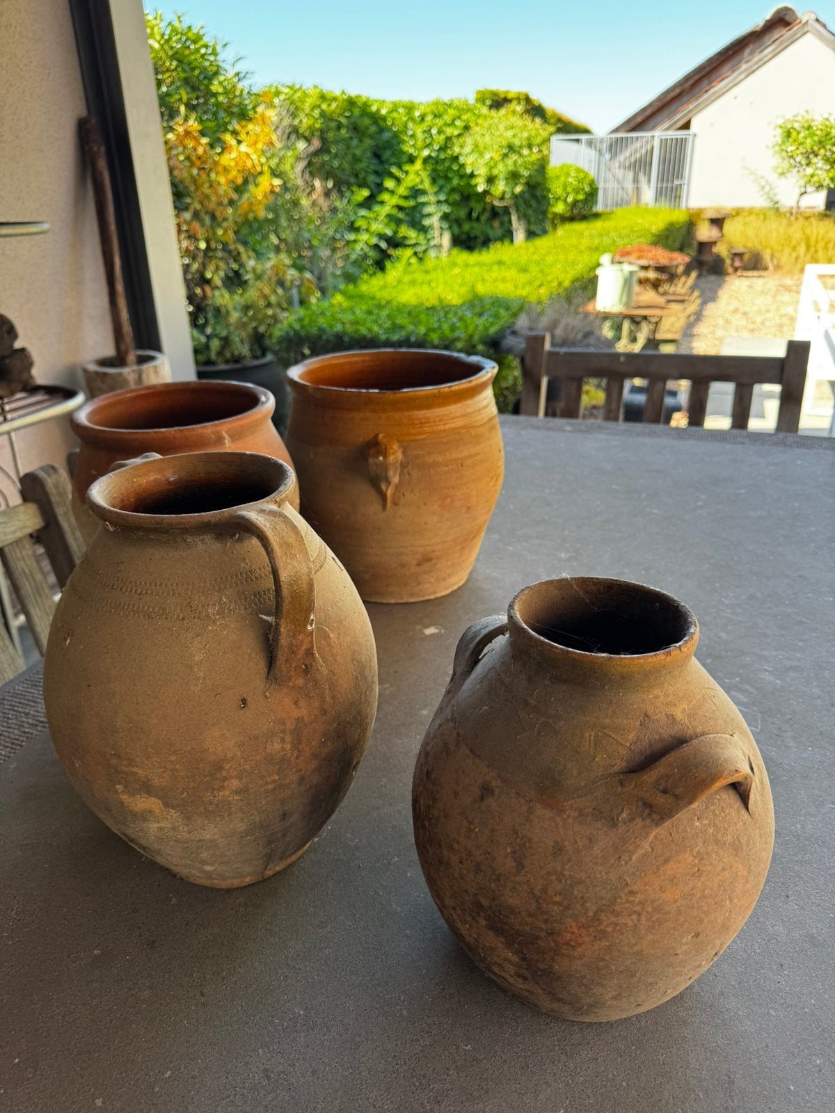 Terracotta potten, Tuin en Terras, Ophalen, Zo goed als nieuw, Terracotta