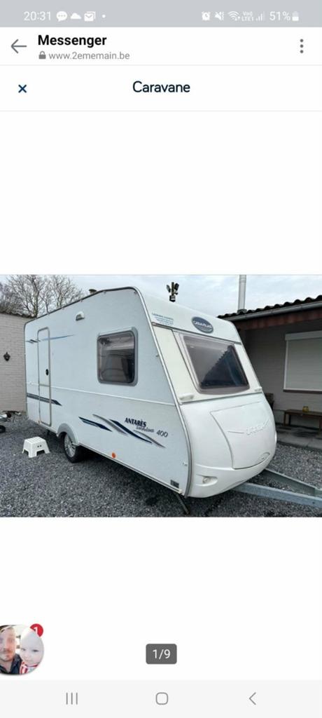 Caravelair 400, Caravanes & Camping, Jusqu'à 4, Roue de secours, 750 - 1000 kg, Particulier