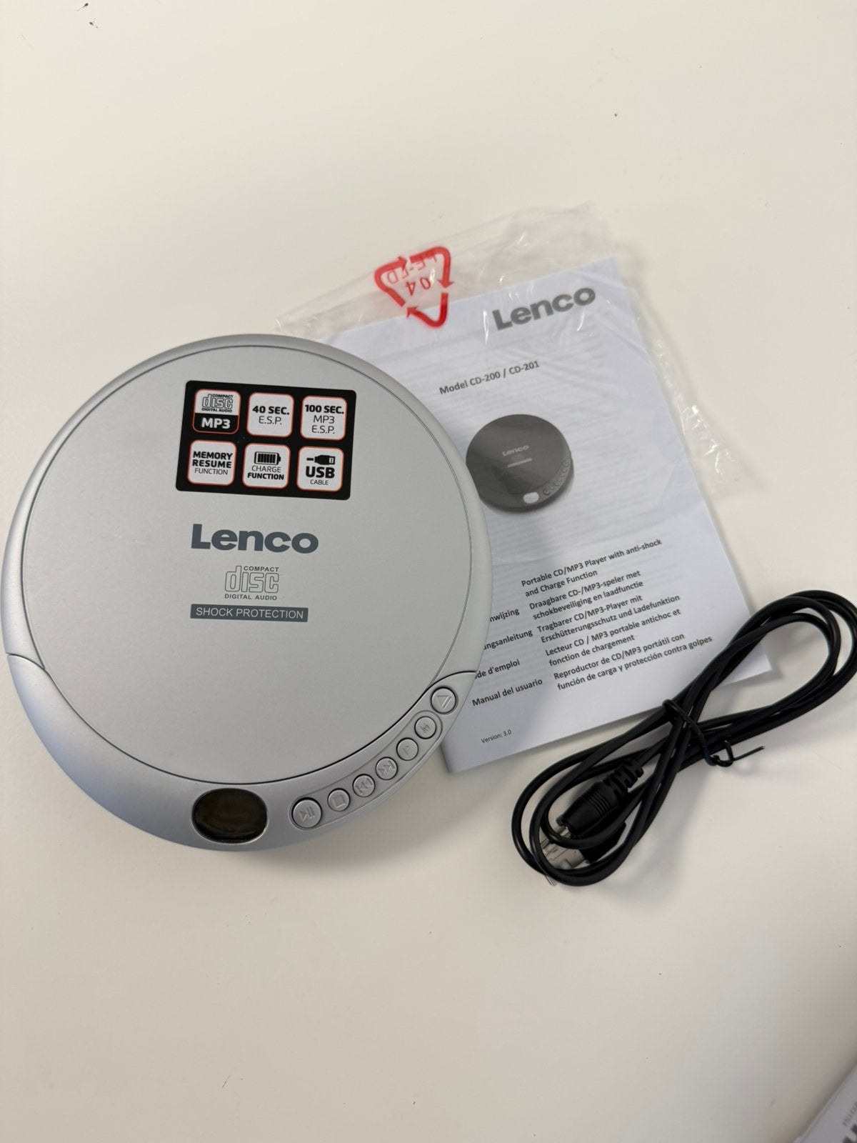 Lecteur CD et MP3 Lenco CD-201SI Discman neuf dans sa boîte, Enlèvement ou Envoi, Discman