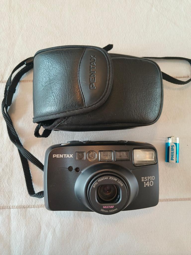 PENTAX ESPIO 140 - analoge camera met zoom lens, Audio, Tv en Foto, Ophalen, Compact, Canon