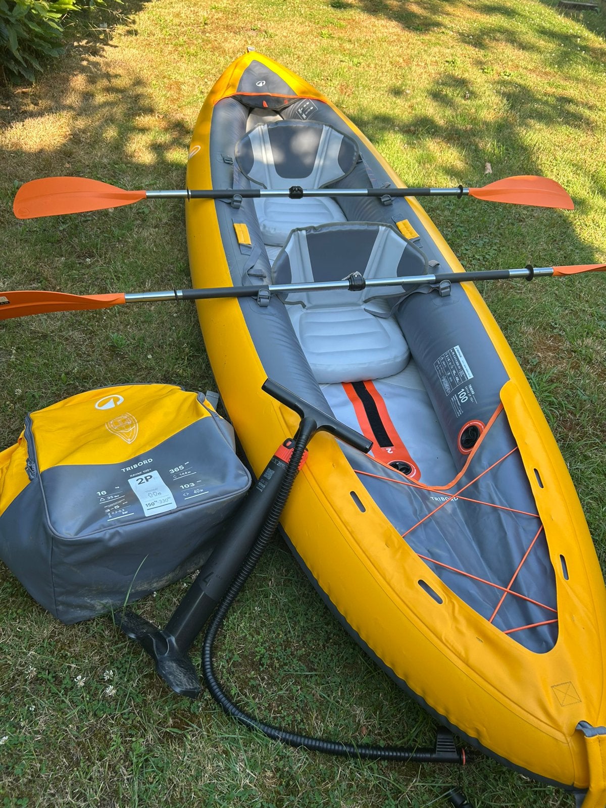 Opblaasbare kayak, Ophalen, Met peddels, Kajak, Twee personen