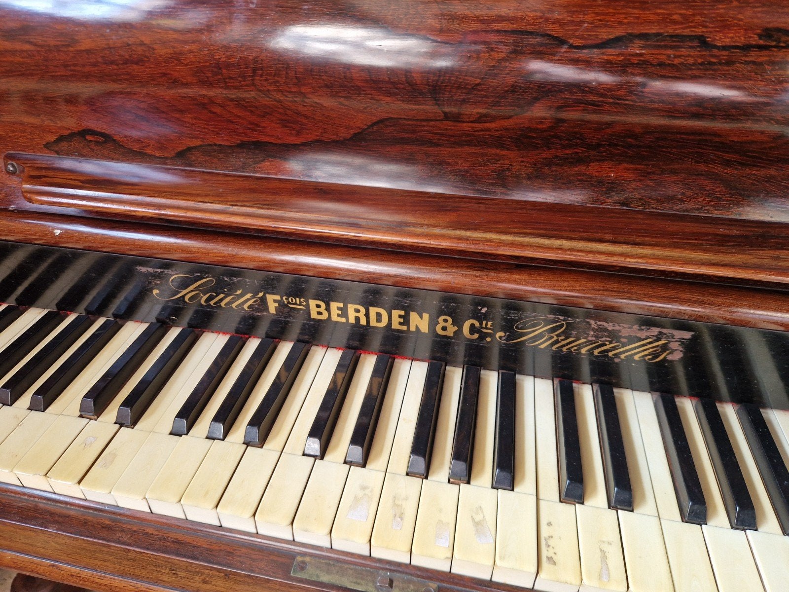 Antieke piano, Musique & Instruments, Enlèvement, Utilisé, Brun, Piano