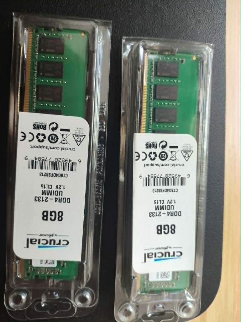 Kit Crucial DDR4 16 Go à 2133 MHz, DDR4, Comme neuf, Enlèvement, Desktop