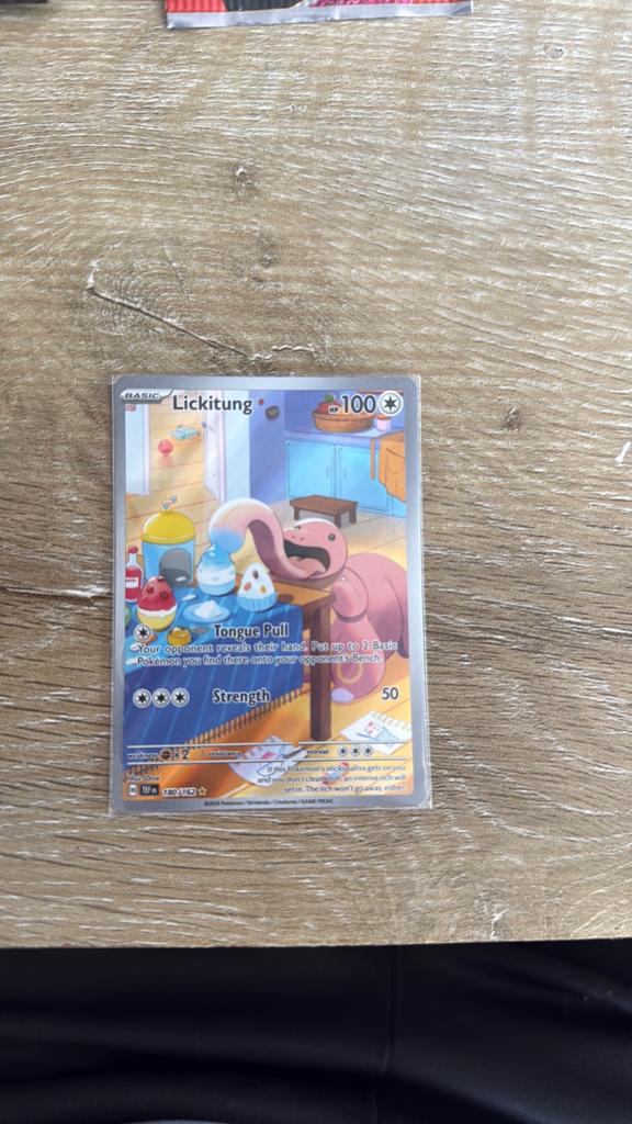 Lickitung Scarlet & Violet, Hobby en Vrije tijd, Verzamelkaartspellen | Overige, Ophalen, Zo goed als nieuw