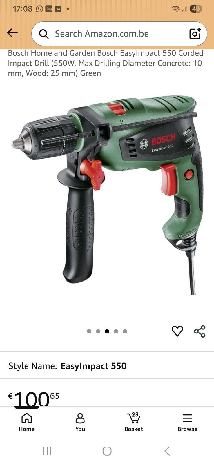 bosch boormachine nieuw, Doe-het-zelf en Bouw, Ophalen, Boormachine