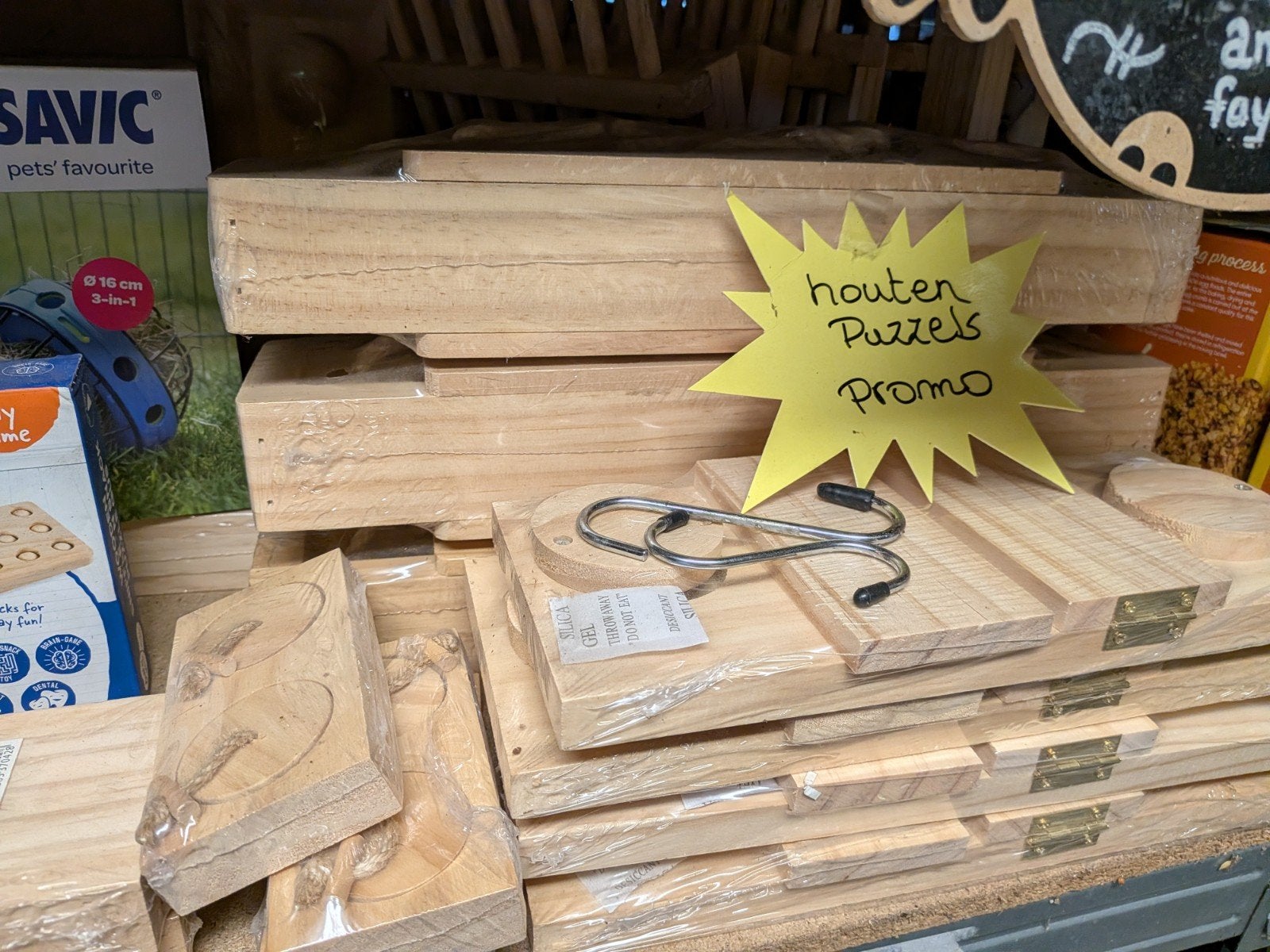 Houten Speelpuzzels voor konijnen en knaagdieren, Huis en Inrichting, Stoffering | Vloerbedekking, Ophalen of Verzenden