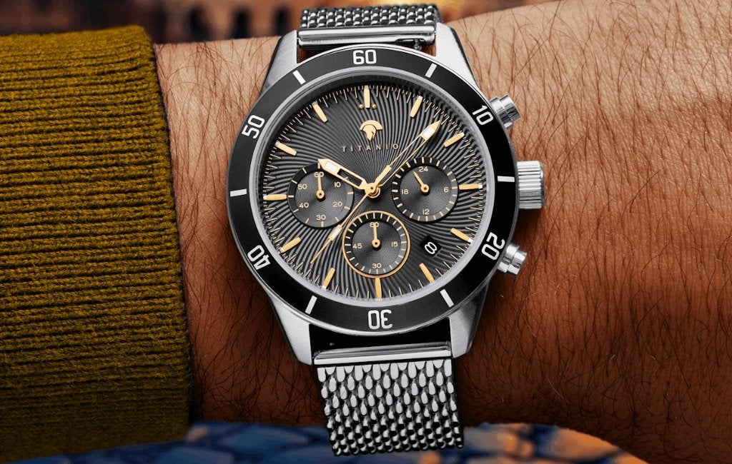 Titanio Agrippa SB001 horloge t.w.v € 499 nieuw!, Ophalen of Verzenden, Waterdicht, Nieuw, Zilver